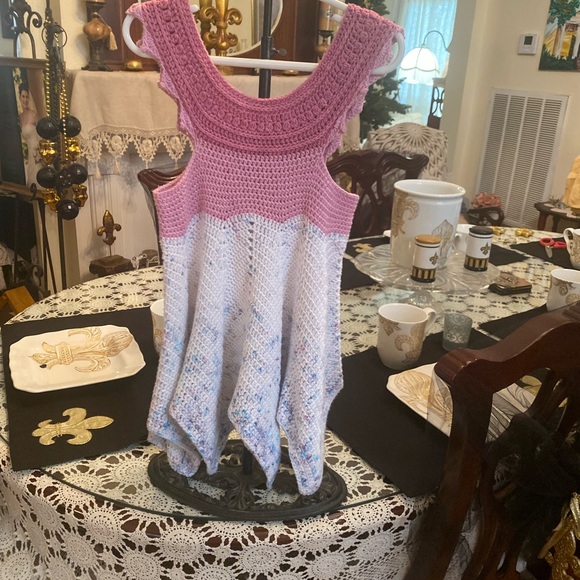 Hand crocheted Toddler Girls Dress size 2T - Picture 4 of 15